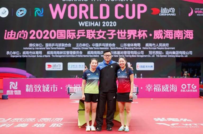 Wu Yue & Lily Zhang with Coach Jeffrey Zeng