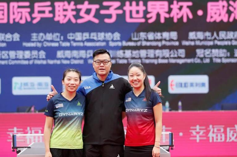 Wu Yue & Lily Zhang with Coach Jeffrey Zeng