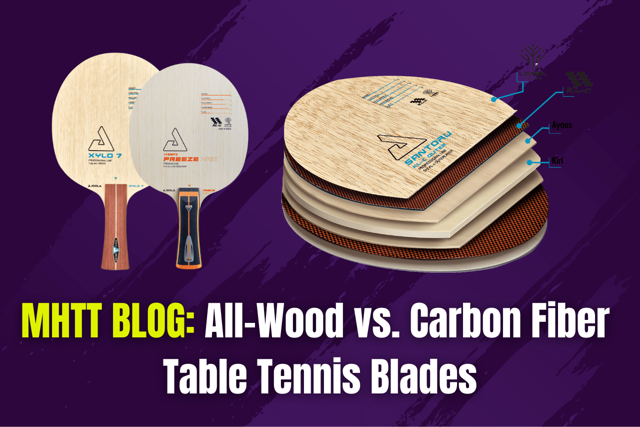 All wood vs. carbon fiber table tennis blades