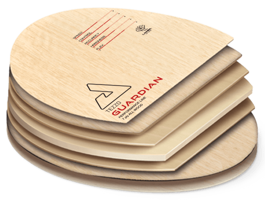Diagram: 7 plies of the JOOLA Tezzo Guardian Table Tennis Blade
